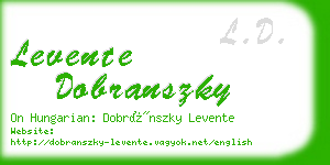 levente dobranszky business card